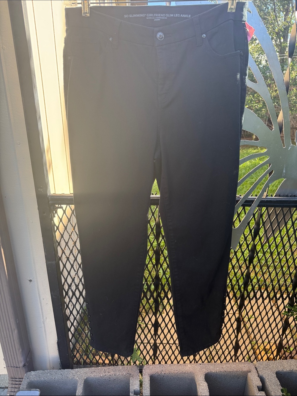 Chico's Black Slim Girlfriend Ankle Pants